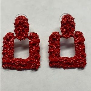 Red earrings